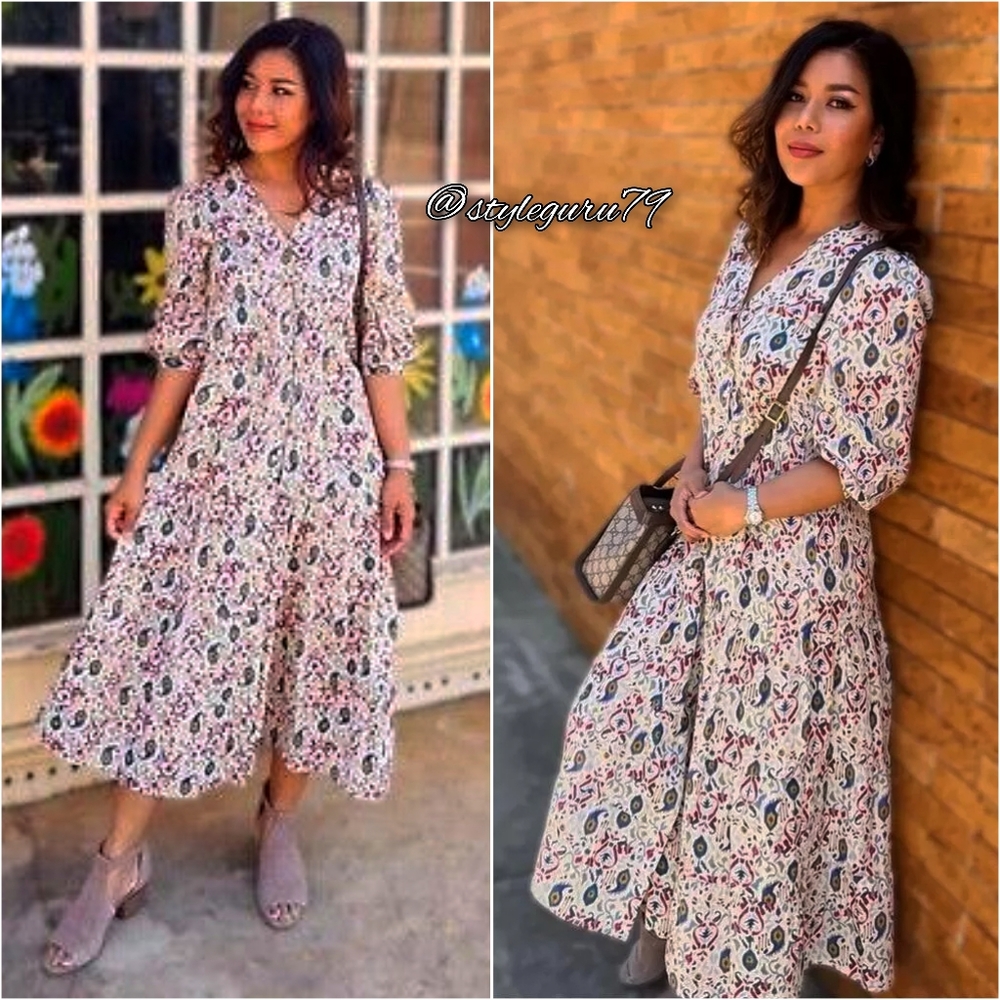 NWT, ZARA, Printed Midi Dress